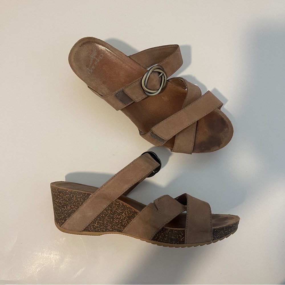 Dansko Brown Wedge Sandals